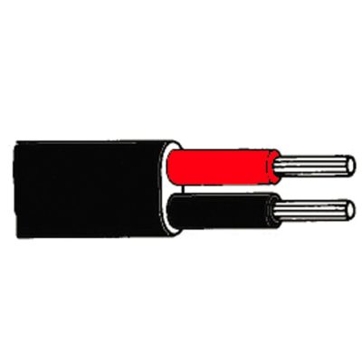 Cavo piatto 2x1.0 nero