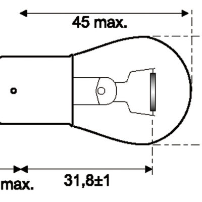 Lampadina a incandescenza Ba15s 12V 21W