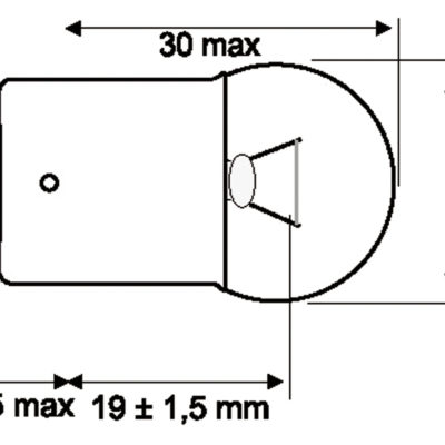 Lampadina a incandescenza BA15s 24V 5W