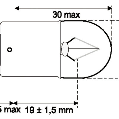 Lampadina a incandescenza BA15s 12V 10W