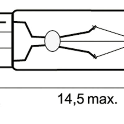 Lampadina a incandescenza W2x4.6d 24V 2W