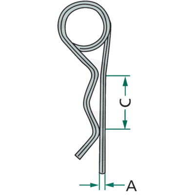 Coppiglia a molla doppia Ø 3 mm
