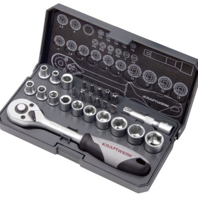 Kraftwerk Set di chiavi a bussola Basic-Line, 1/4“, 26 pz.
