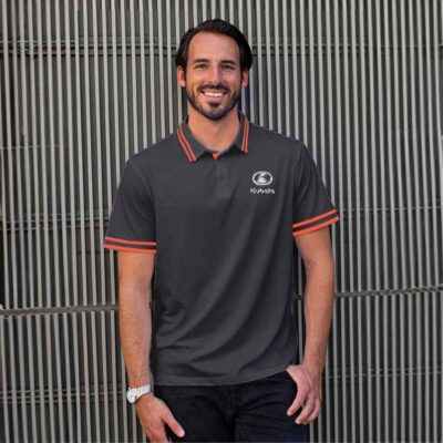 Polo grigia da uomo Kubota