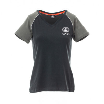 T-shirt grigia da donna Kubota