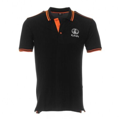 Polo nera da uomo Kubota