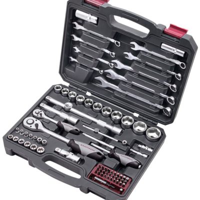 Kraftwerk Set di chiavi a bussola BASIC LINE, 1/4“ + 1/2“, 80 pz.