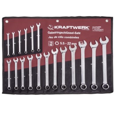 Kraftwerk Astuccio chiavi combinate 5.5-22 mm, lucide