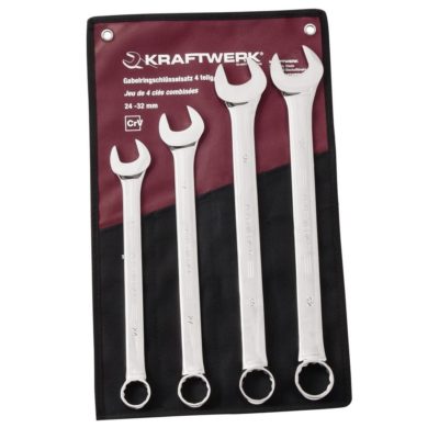 Kraftwerk Astuccio chiavi combinate 24-32 mm, lucide, 4 pz