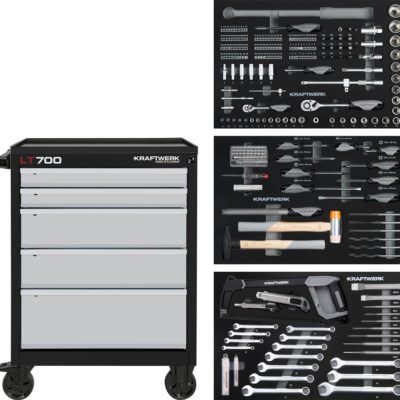 Kraftwerk LT LINE Carrello da officina LT700,  5 cassetti, 259 pz.