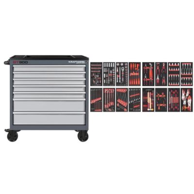 Kraftwerk SWISS LINE Carrello da officina BT900, 7 cassetti, PB, 226 pz