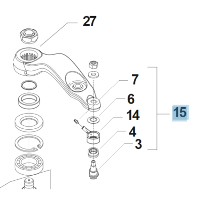 Bussola pettine completo posteriore BCS
