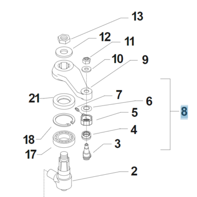 BCS Bussola pettine completo anteriore