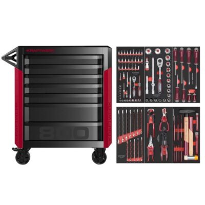 Kraftwerk PRO LINE Carrello da officina PT800, 7 cassetti, 103 pz.