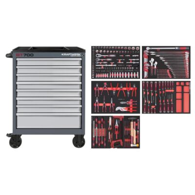 Kraftwerk BT LINE Carrello da officina  BT700, 8 cassetti, 242 pz.