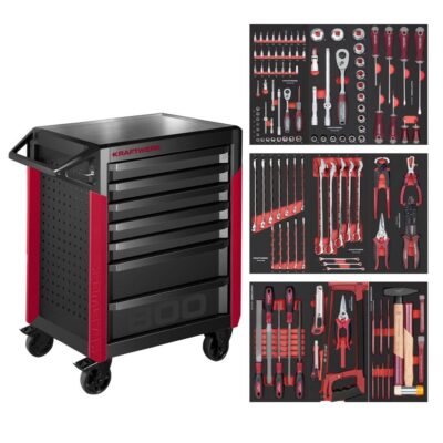 Kraftwerk PRO LINE Carrello da officina PT800, 7 cassetti, 143 pz.
