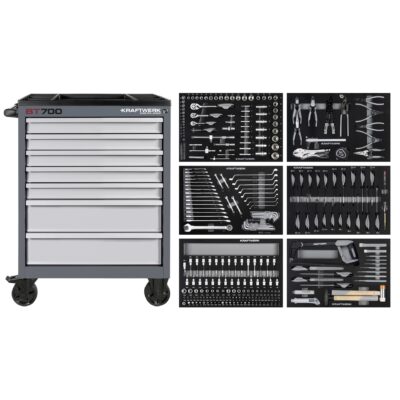 Kraftwerk BT LINE Carrello da officina BT700 7 cassetti attrezzato, 301 pz.