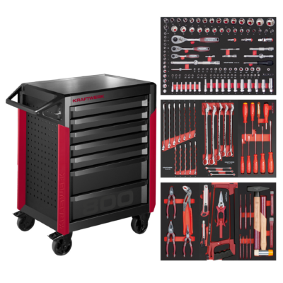 Kraftwerk PRO LINE Carrello da officina PT800 7 cassetti PB, 197 pz.