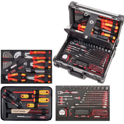 Kraftwerk Valigia professionale Alu con Utensili VDE 123 pz.