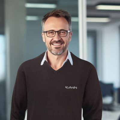 Maglia da uomo con scollo a V Kubota