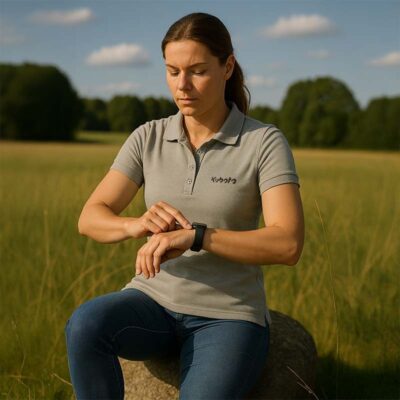 Polo da donna Kubota grigia