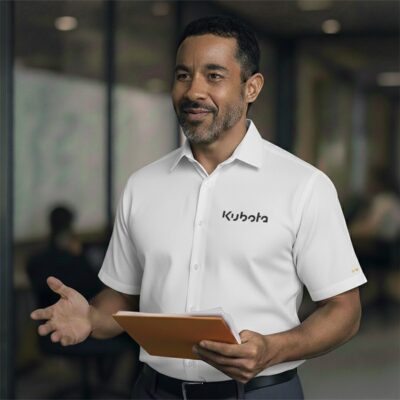 Camicia uomo Kubota maniche corte Regular Fit